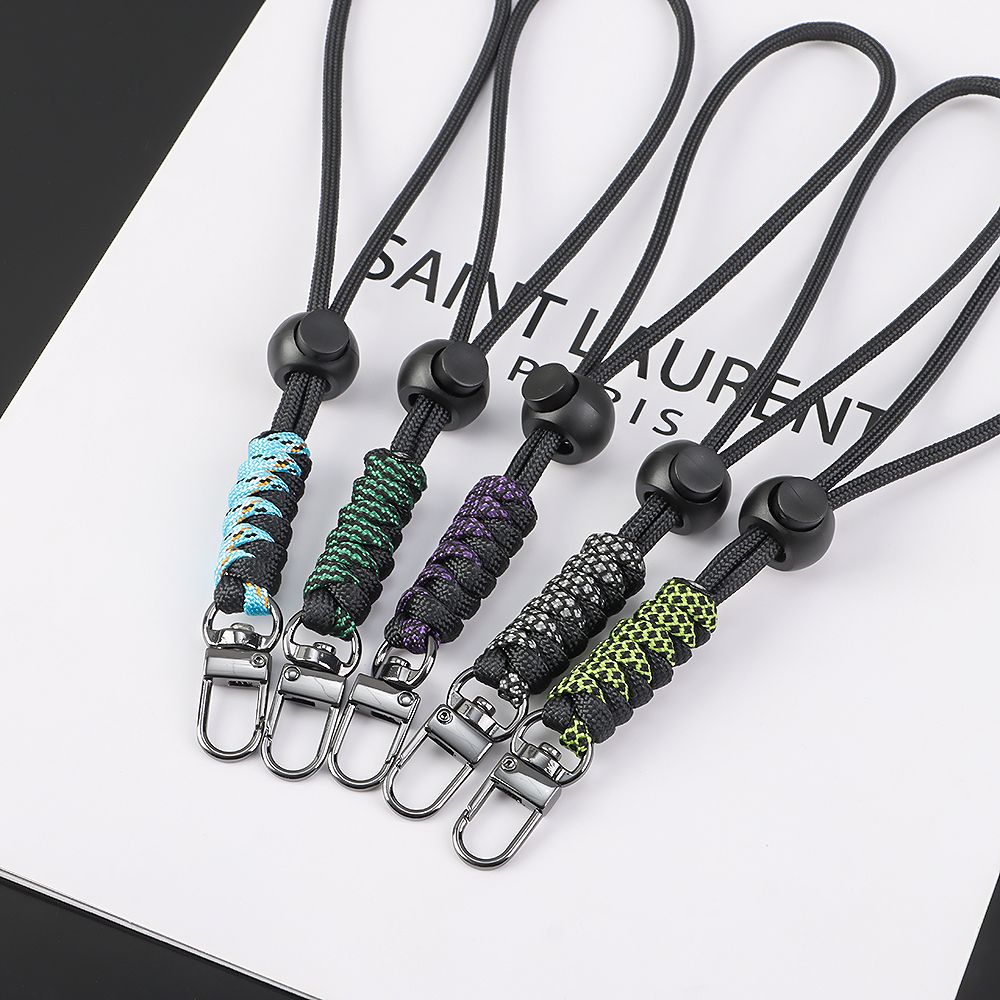 Self-Defense Lanyard Rotatable Buckle Parachute Cord Key Ring Paracord  Keychain