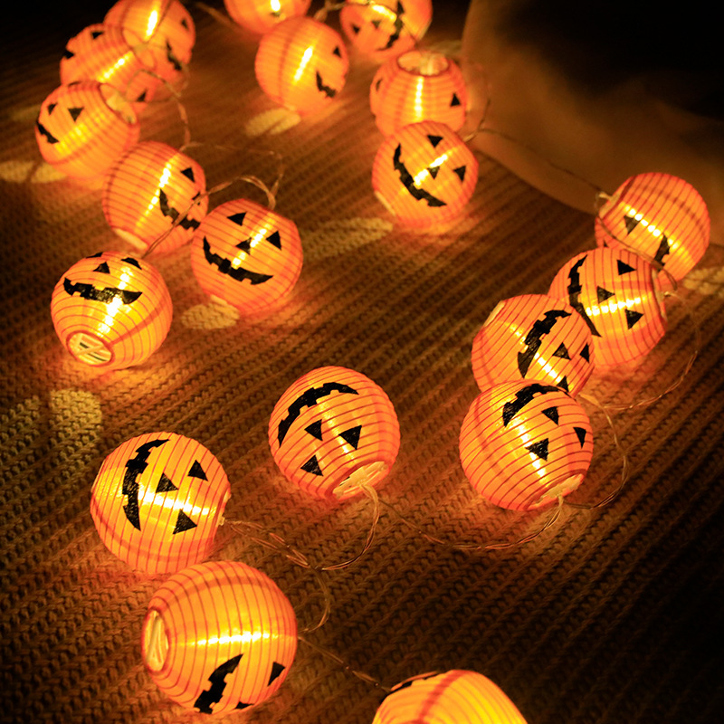 Halloween Hanging Paper Lanterns With Led Lights Bats - Temu