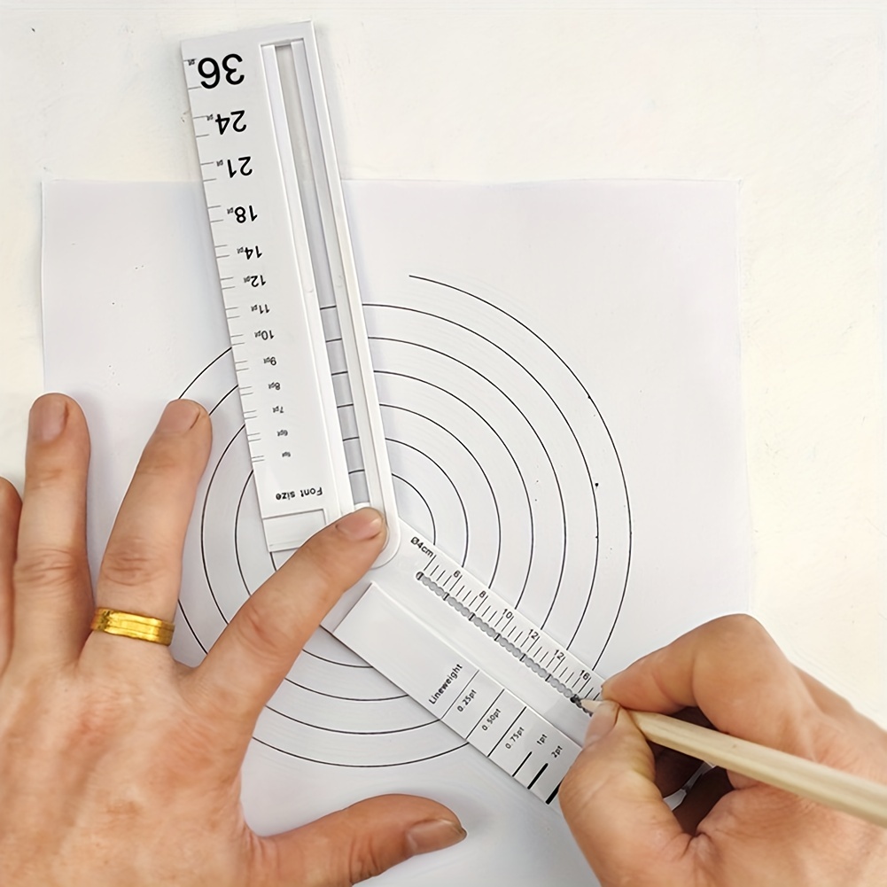 Multifunctional Folding Geometric Drawing Ruler Portable - Temu