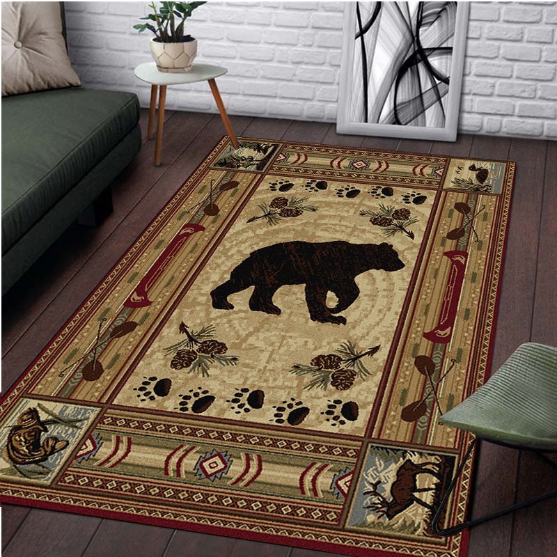 Vintage Black Bear Pattern Floor Mat, Lightweight Non-slip Waterproof And  Stain-proof Mat, Suitable For Living Room, Bedroom, Machine Washable,  Indoor And Outdoor Available, Home Decor, Room Decor, Area Rugs - Temu