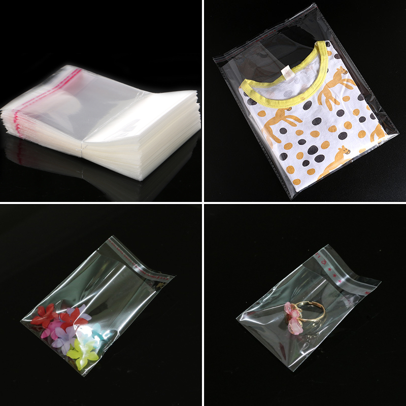 50 bolsas de plástico OPP de celofán transparente autoadhesivas