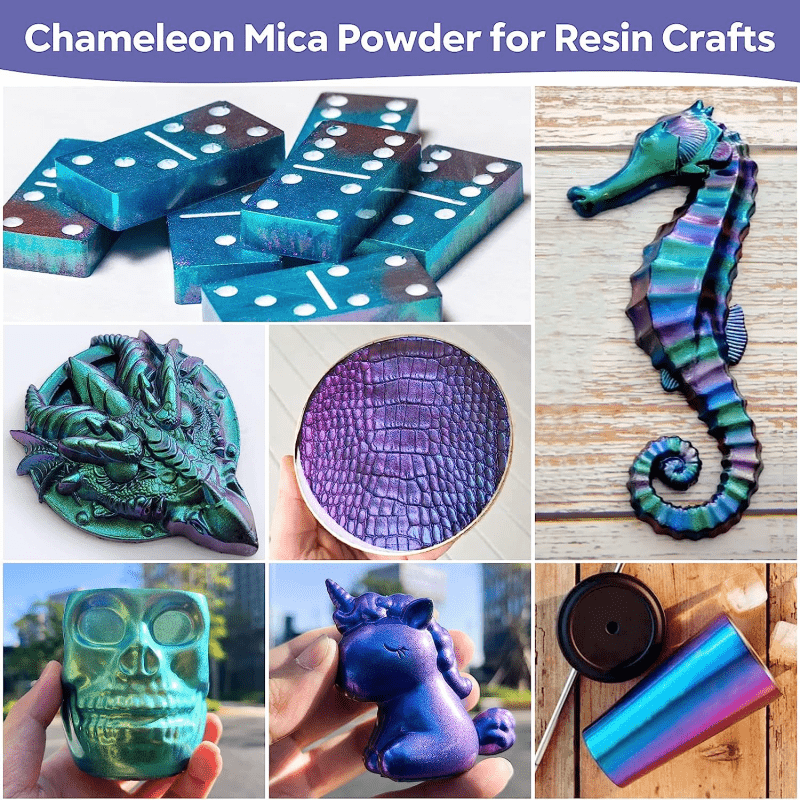 Chameleon Mica Powder For Epoxy Resin Color Shift Pigment - Temu