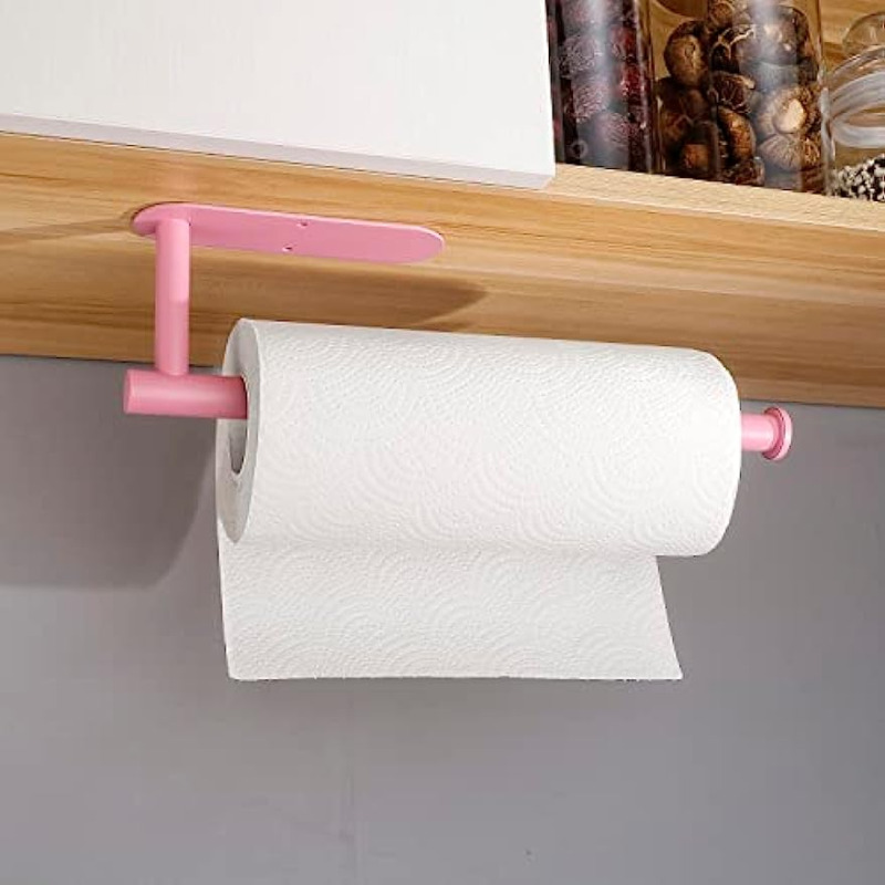 Adhesive Paper Towel Holder, Under Cabinet Wall Mount For Kitchen Towel,  Black Roll Stick To Wall, Kitchen Accessories - Temu United Arab Emirates