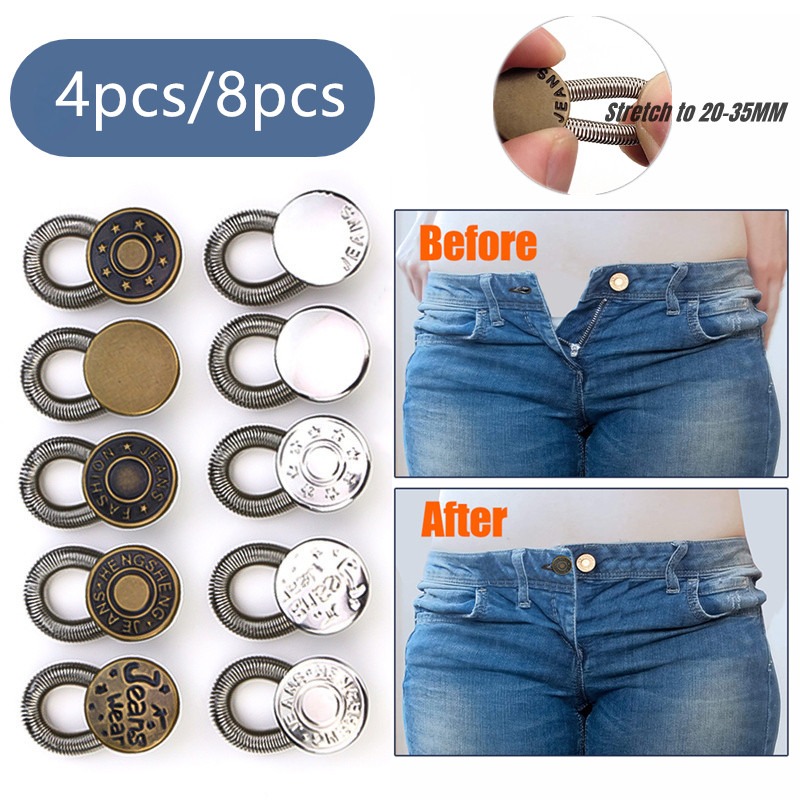 2pcs/4pcs Magical Metal Button Extender, No Sewing Required, Perfect For  Repairing Jeans, Shirts, Jackets, And Pants For Double Wear
