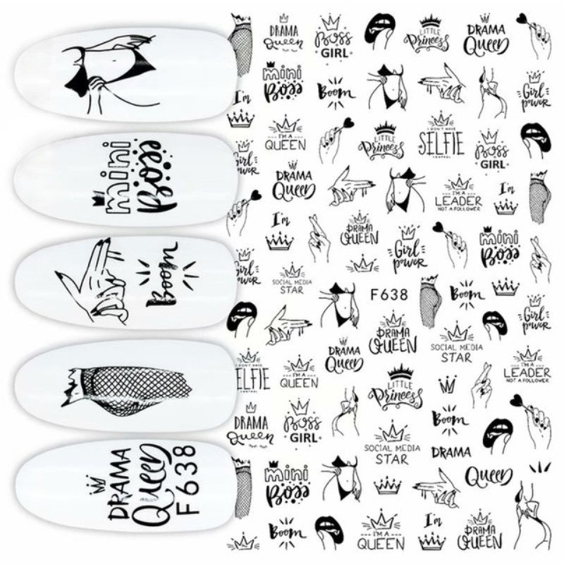 Heart Love Nail Art Stickers Self Adhesive Decals for DIY Nail Salons