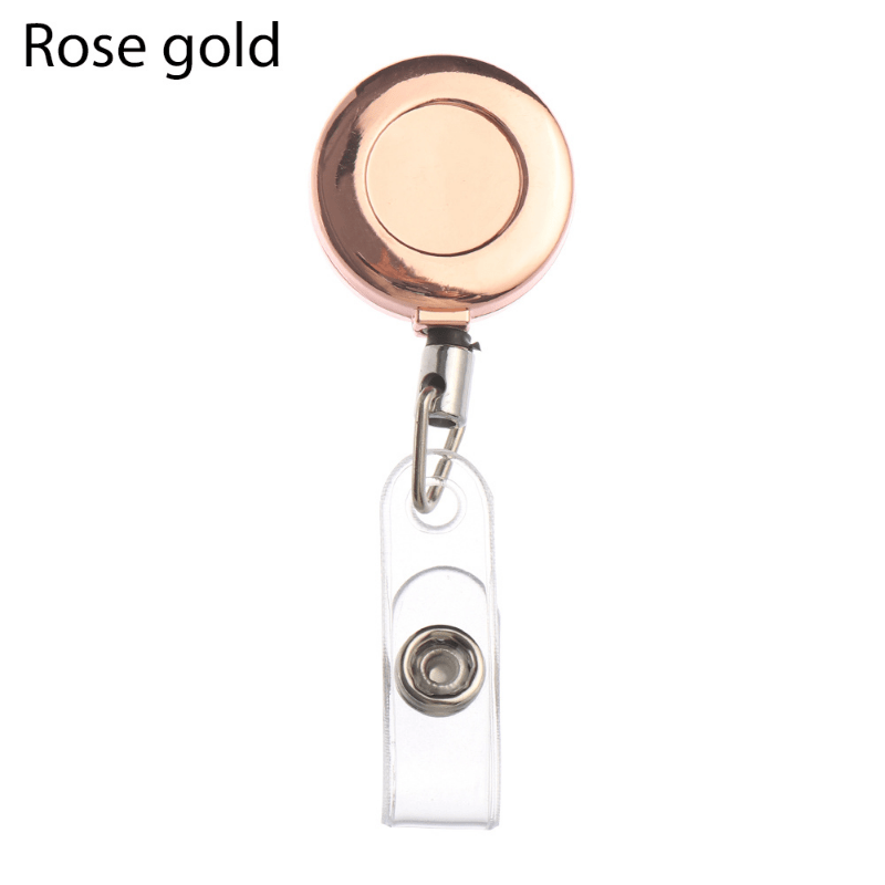 Retractable Badge Pull Buckle Metal Retractable Id Card - Temu