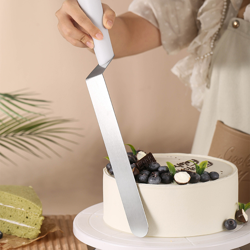 Stainless Steel Icing Spatula Curved Cake Cream Icing - Temu