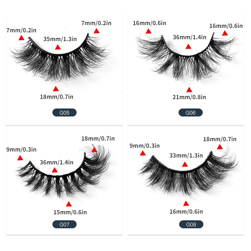 5 Pairs Fluffy Layer Cross Faux Mink Thick False Eyelashes