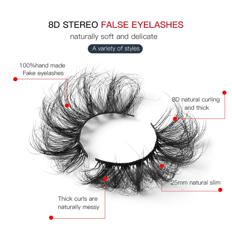 5 Pairs Fluffy Layer Cross Faux Mink Thick False Eyelashes