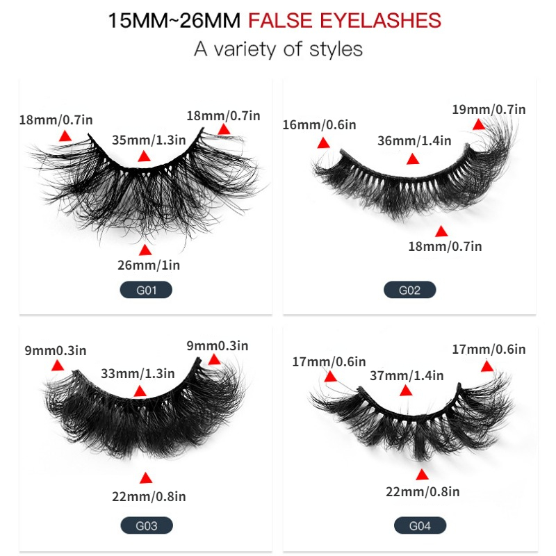 5 Pairs Fluffy Layer Cross Faux Mink Thick False Eyelashes