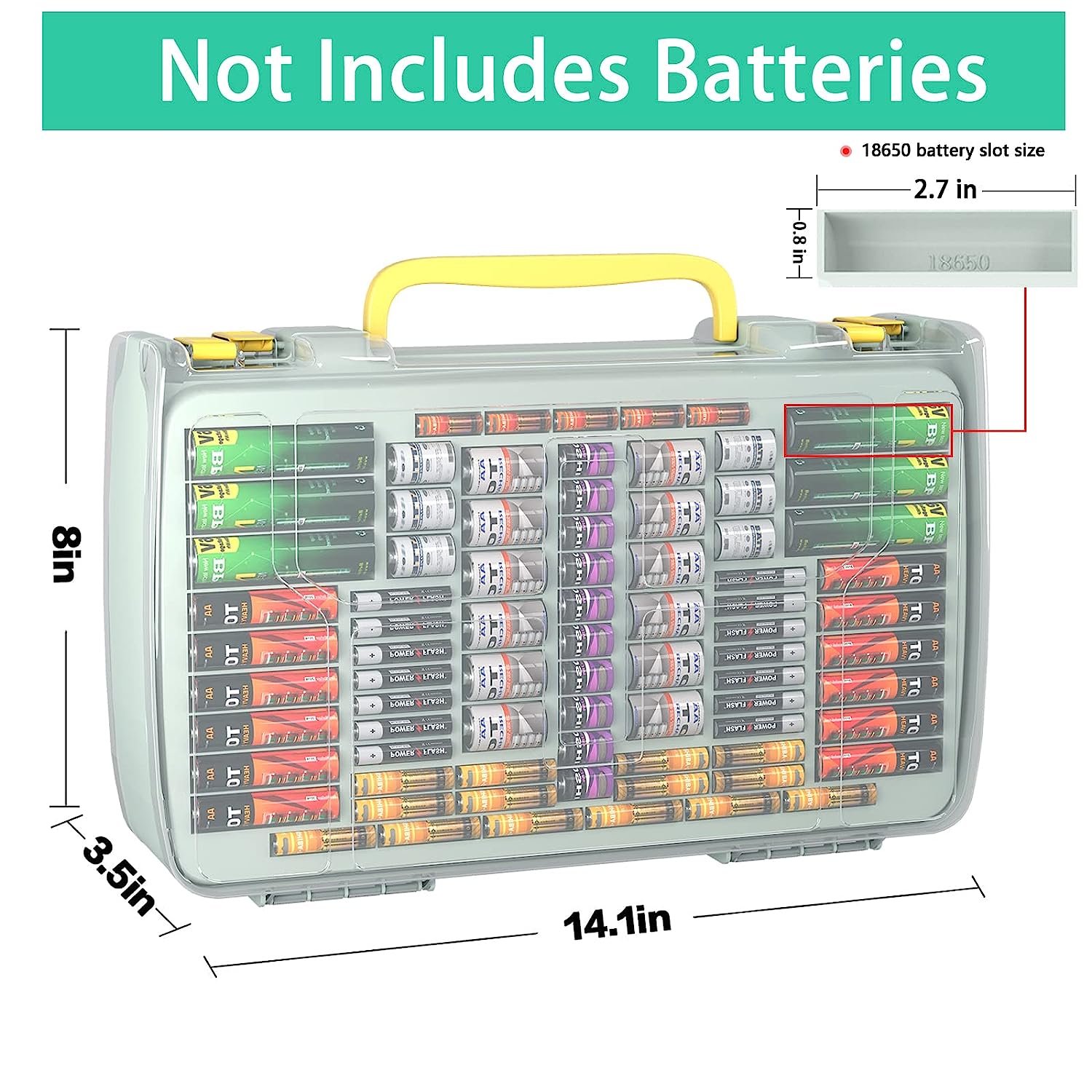 Organisateur de piles - Boîte de rangement pour piles batterie - Support  pile