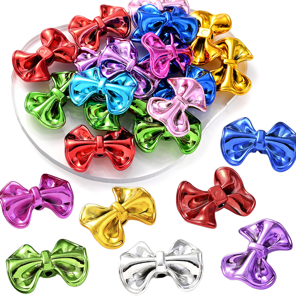 Acrylic Colorful Big Bow Beads For Jewelry Making Diy - Temu