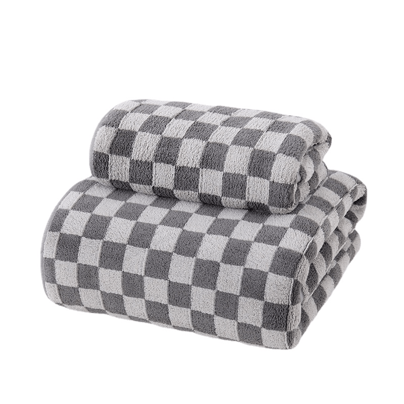 Checkered Hand Towels Minimalist Checkerboard Fingertip Towels