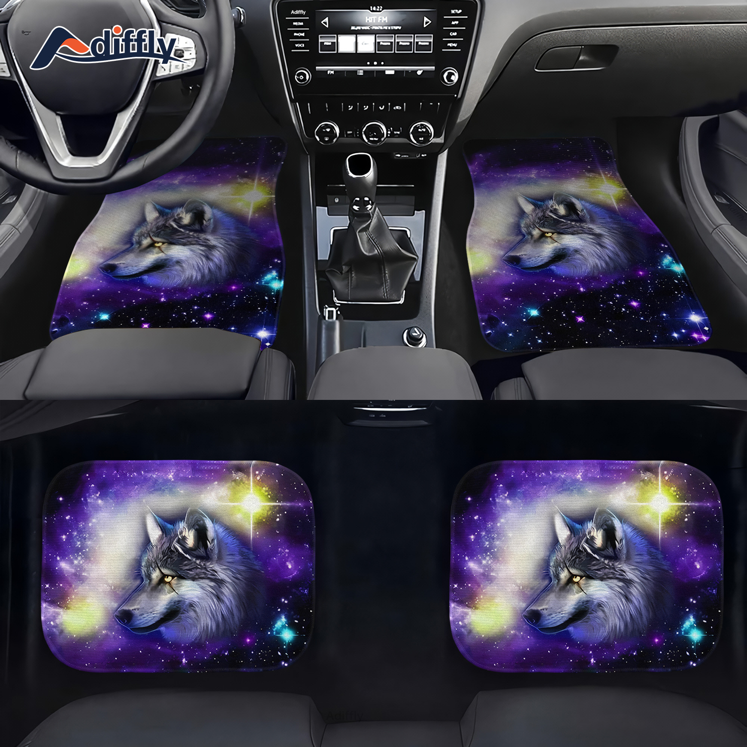 Fashion Car Floor Mats Weather Protection Galaxy Wolf Anti - Temu