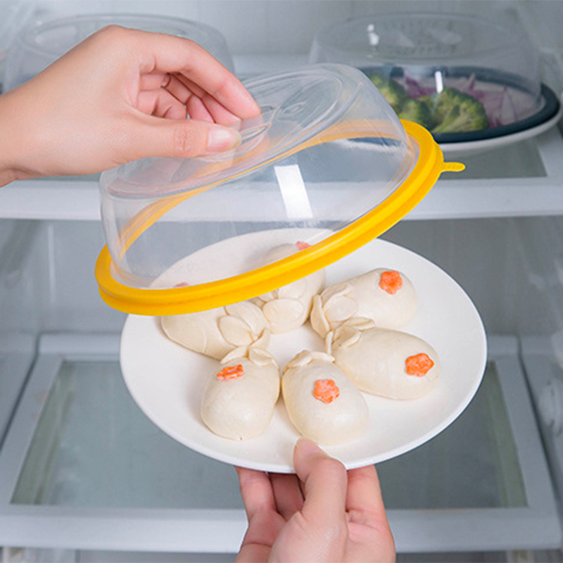 1pc Kitchen Food Preservation Cover, Silicone Edged Sealing Cover, Suitable  For Microwave And Refrigerator