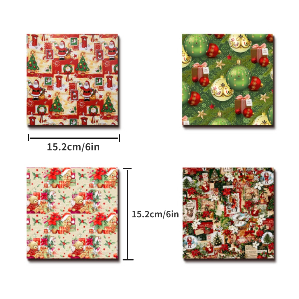 Christmas Theme Material Paper Aesthetic Retro Journal - Temu Finland