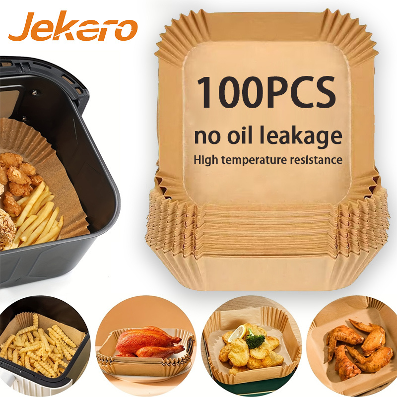  Air Fryer Liners, Air Fryer Disposable Paper Liner Square,  Non-Stick Parchment Paper, Food Grade Parchment Paper and Baking Paper,  Waterproof and Oil Proof, For Air Fryer Baking Roasting: Home & Kitchen