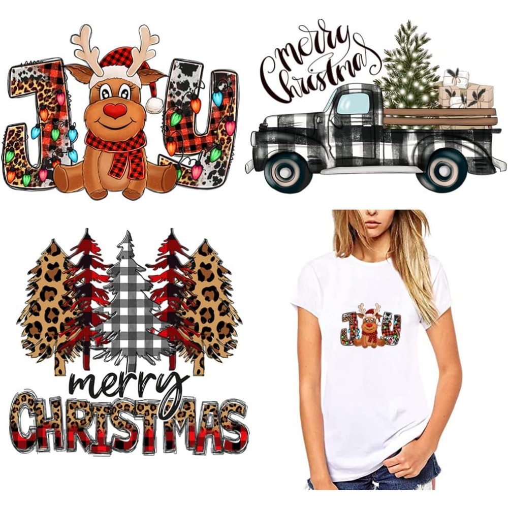  12 Sheets Christmas Iron on Transfers for T Shirts