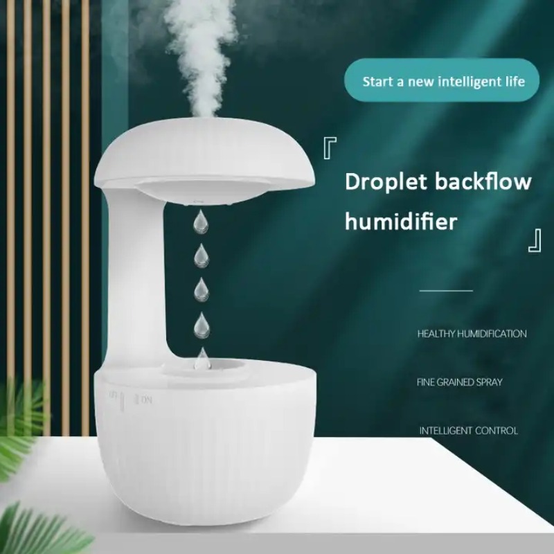 Bedroom Anti-Gravity Humidifier With Clock Water Drop Backflow Aroma D –