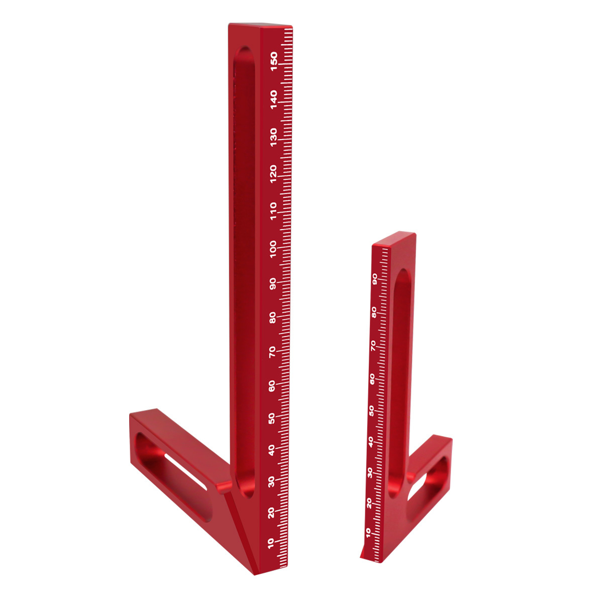 RIGHELLO 20CM METRO ANGOLO RETTO 90° IN ACCIAIO DOPPIA MISURA 91847