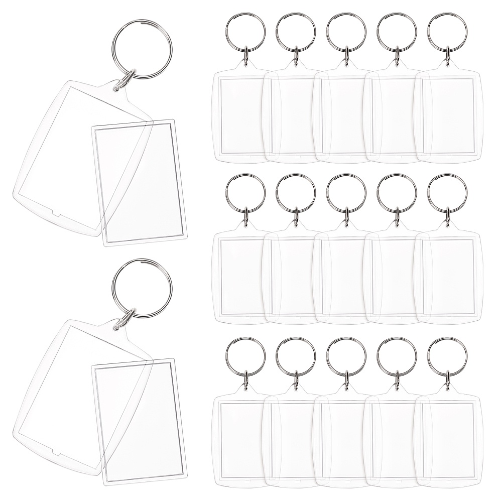 Diy Sublimation Acrylic Blank Keychains Box Set,clear Acrylic