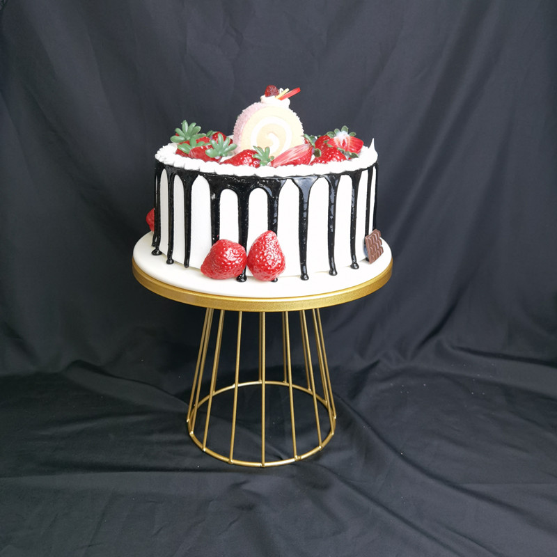 Soporte para tartas para tartas para fiestas en casa, decoración de boda,  bandeja de cumpleaños de hierro forjado, postre dulce de azúcar, soporte de