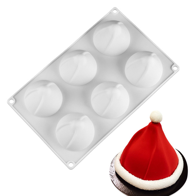 7 Cavity Round Christmas Cake Silicone Mold 3d Mousse - Temu