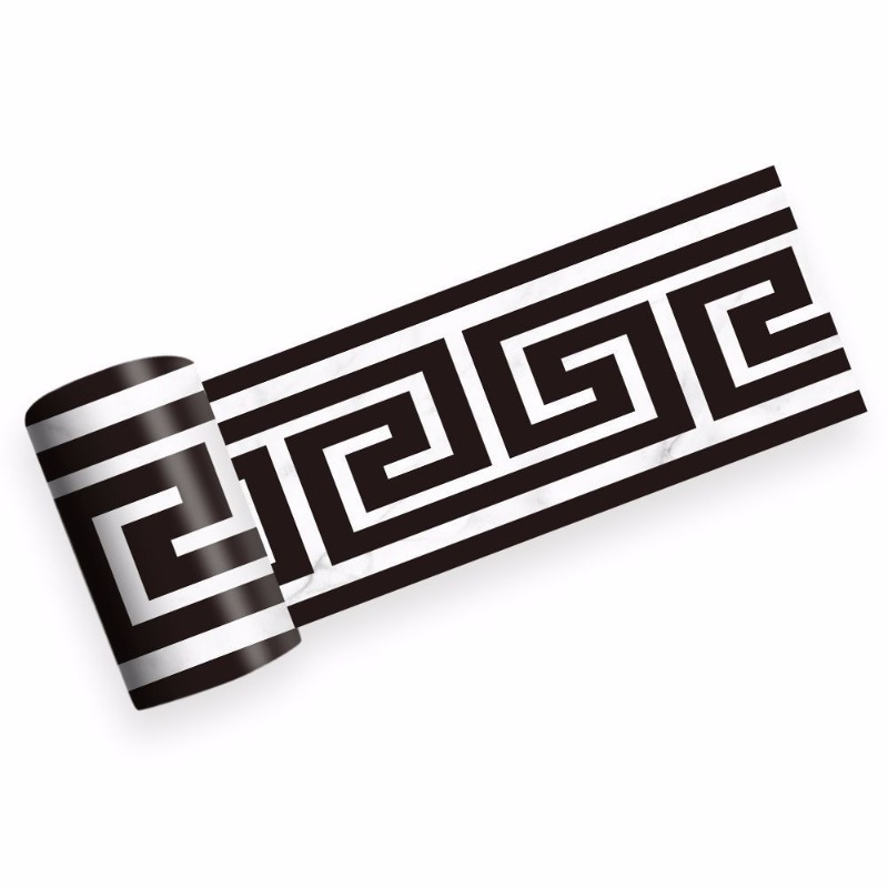 Skirting Line Wall Sticker Greek Pattern Skirting Line Waist - Temu