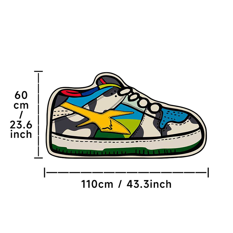 Thickened Sneakers Rug Irregular Carpet Cartoon Fashion Shoe Shape