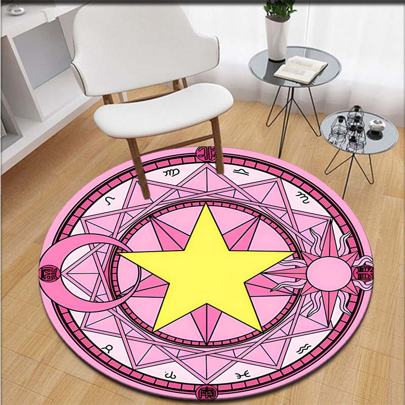  Round Rugs Endless Repeating Magic Mystic Cats Constellations  cat Boho Area Rug Linen and Cotton Carpet Meditation Rug Washable Accent  Runner Rug for Bedroom Classroom Nursery Decor 6ft : Home 