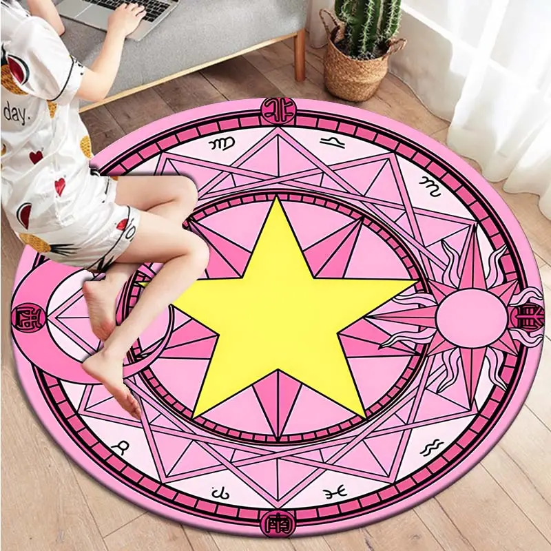 Cute Cartoon Anime Rugs Kawaii Blanket Pentagram Carpet The Temu Italy