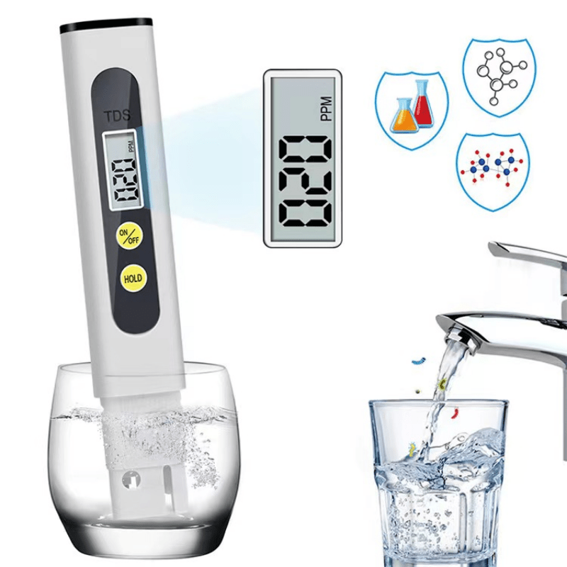 Tds Ater Q 飲料水用の信頼できる水検査キット 0-999ppm 家庭用、水道水の水質検査などで正確な結果が得られます。  (ブリリアントホワイト) 工業用・商業用製品 Temu Japan