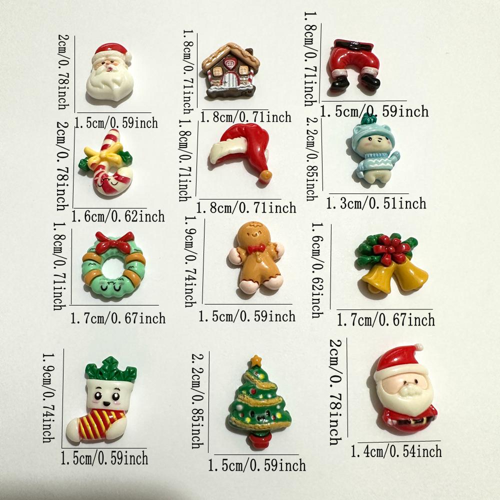 Mini Ornament Resin Kawaii Colorful Mini Santa Claus Tree - Temu