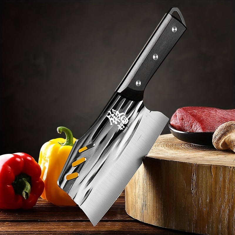 Meat Cleaver Knife, Heavy Duty Professional Butcher Chopper, Stainless  Steel Outdoor Kitchen Knives, For Fruits, Vegetables And Meat, Kitchen  Gadgets, Kitchen Accessories, With Sheath - Temu