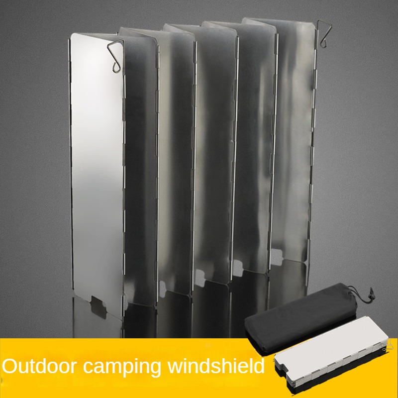 Grill Wind Blocker, Aluminum Alloy Wind Shield For Camping And