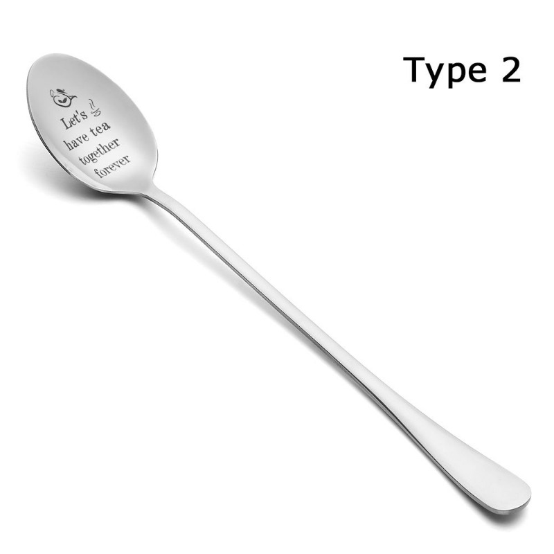 Stainless Steel Engraved Spoons, Teaspoons, Valentine's Day Gifts