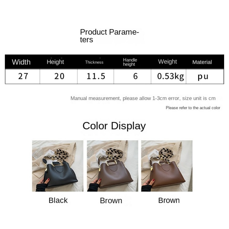 Metal Top Handles Satchel Bag with Geometric Pattern Strap