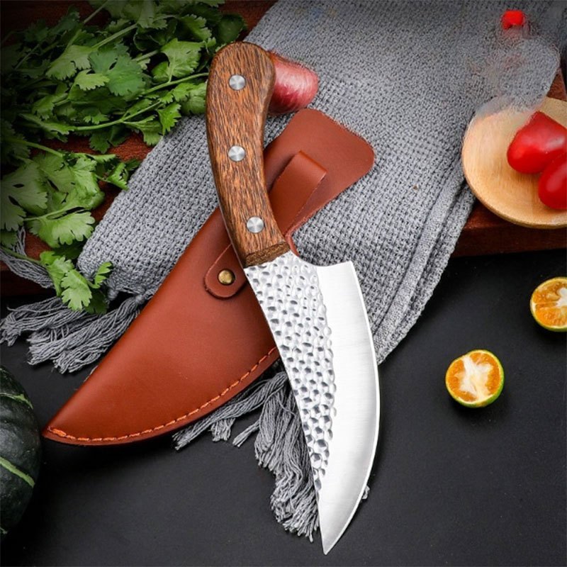 Chef Knife Curved Back Cutting Meat Kitchen Knives Tactical