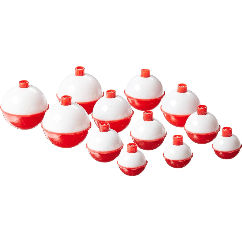 Fishing Bobbers Set Red White Round Buoys With Snap on Push - Temu