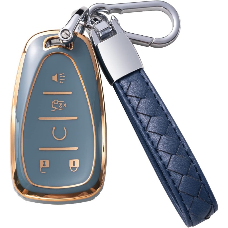 Key Fob Cover With Lanyard, Car Key Case Shell For Chevy For For Equinox  For Malibu For Camaro For Blazer For Volt Bolt Smart Remote Control - Temu  Belgium