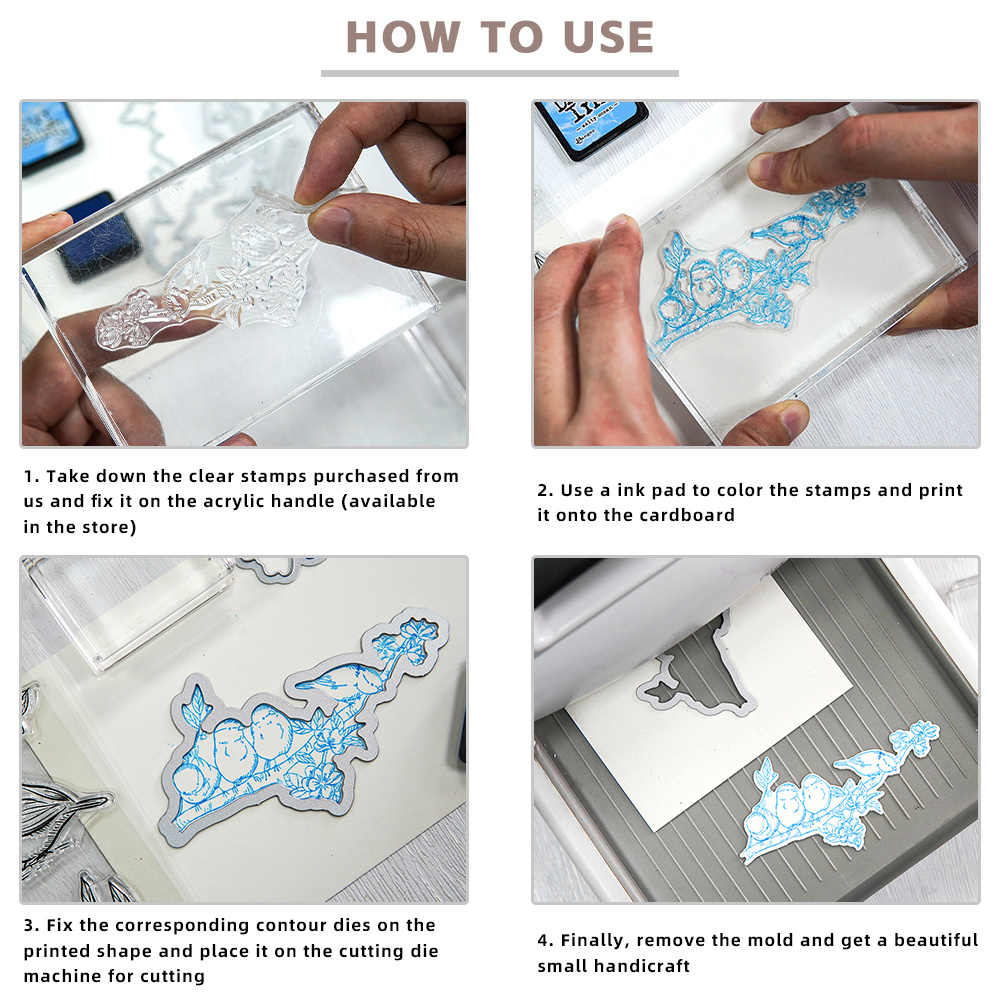 Kwan Crafts - Sellos transparentes para decoración de tarjetas y álbum
