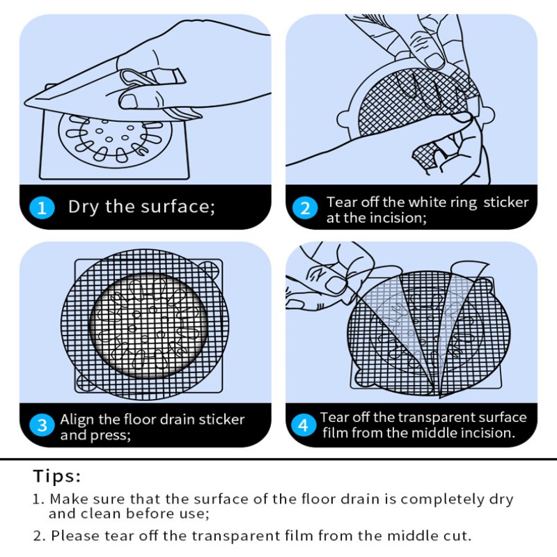 Disposable Hair Floor Drain Pasted Anti-clogging Filter Screen