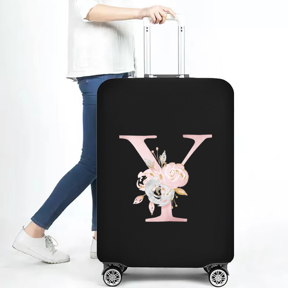 Funda para equipaje de viaje, protector de maleta, diseño floral abstracto  Mehndi étnico, se adapta a fundas de equipaje de 18 a 32 pulgadas