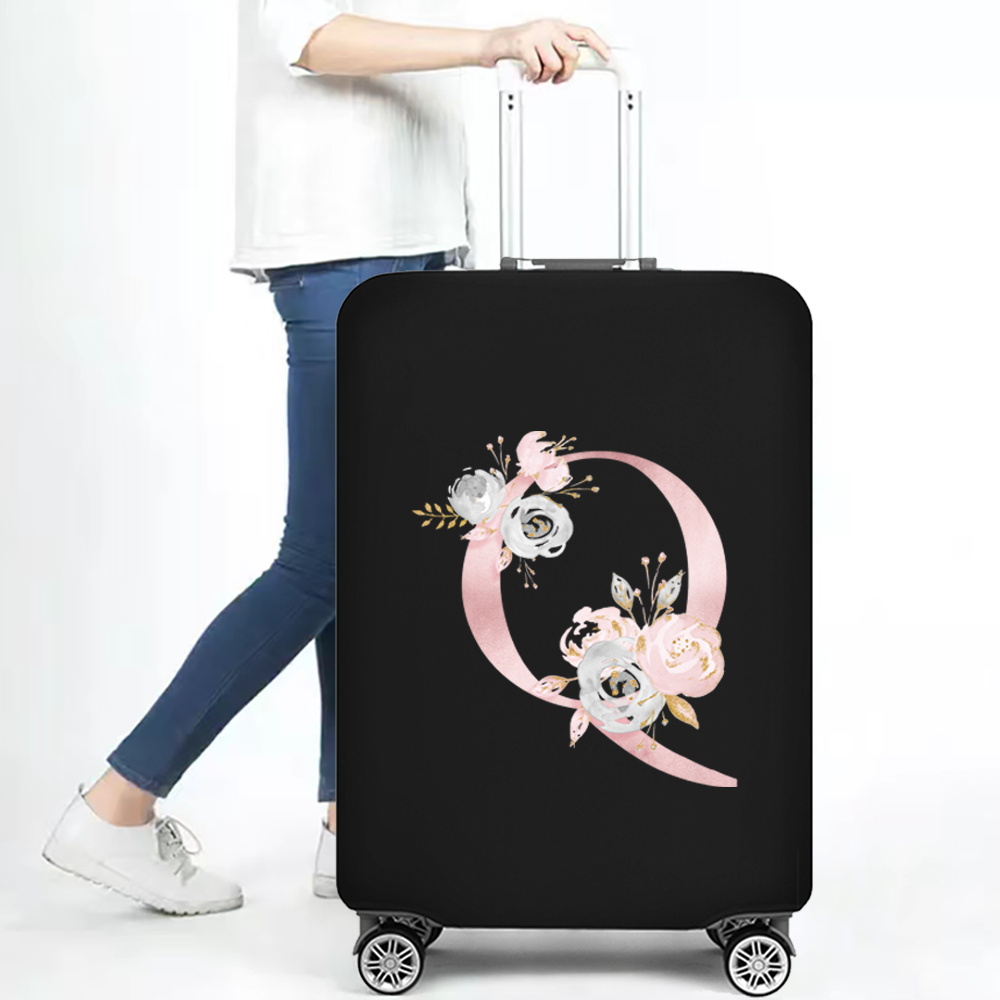 Funda para equipaje de viaje, protector de maleta, hermosas flores exóticas  con hojas tropicales, fundas de equipaje, elasticidad protectora, maletas