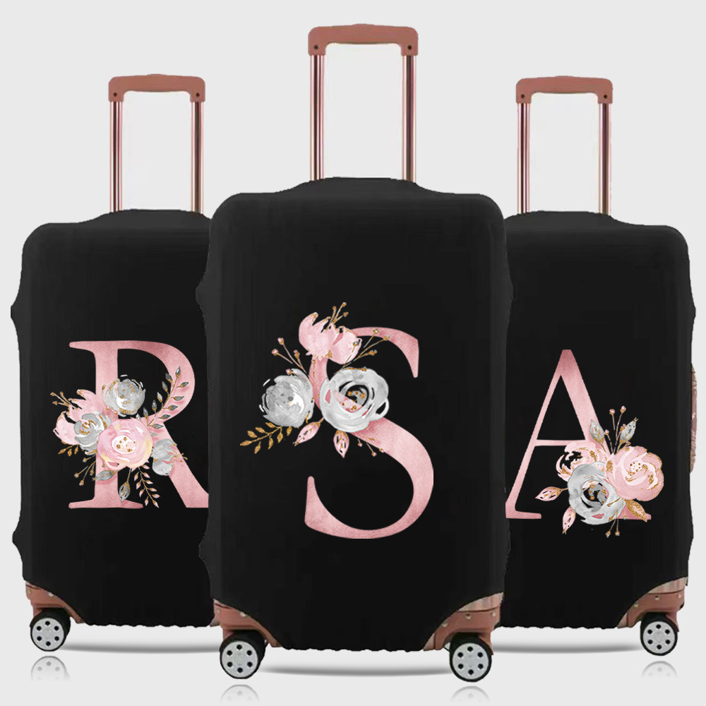 Travel Luggage Protective Cover Suitcase Protect Covers for 29-32 Inch  Traveling Accessories Trolley Elastic Dust Case Initial Name A To Z Gold  Letter