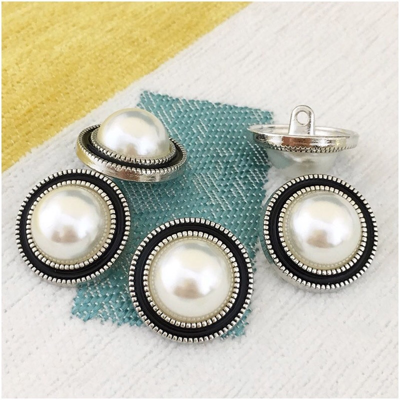 36pcs 20mm Hight light big imitation pearl buttons for sewing high quality  pearl decorative button for safa craft headwear thing - AliExpress