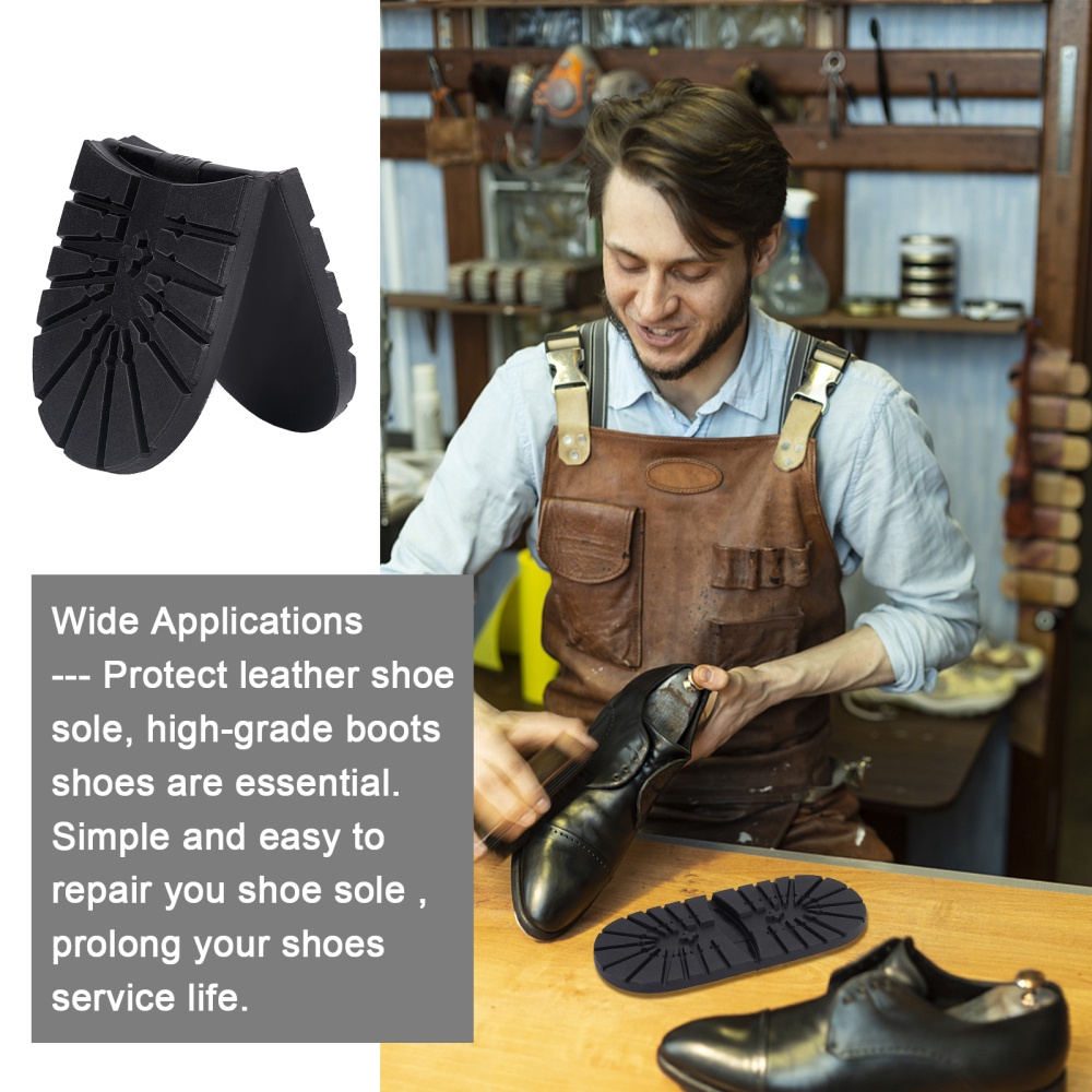 Tallone riparazione Pad suola in gomma, antiscivolo riparazione scarpe suola  completa per gli uomini fai da te scarpa di sostituzione (41-44) :  : Moda
