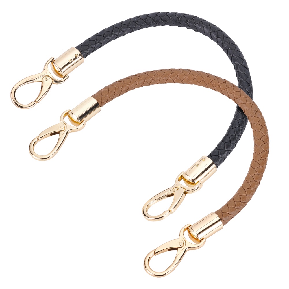 Pu Leather Bag Strap 2 Colors Mixed Color Strap Alloy Swivel - Temu
