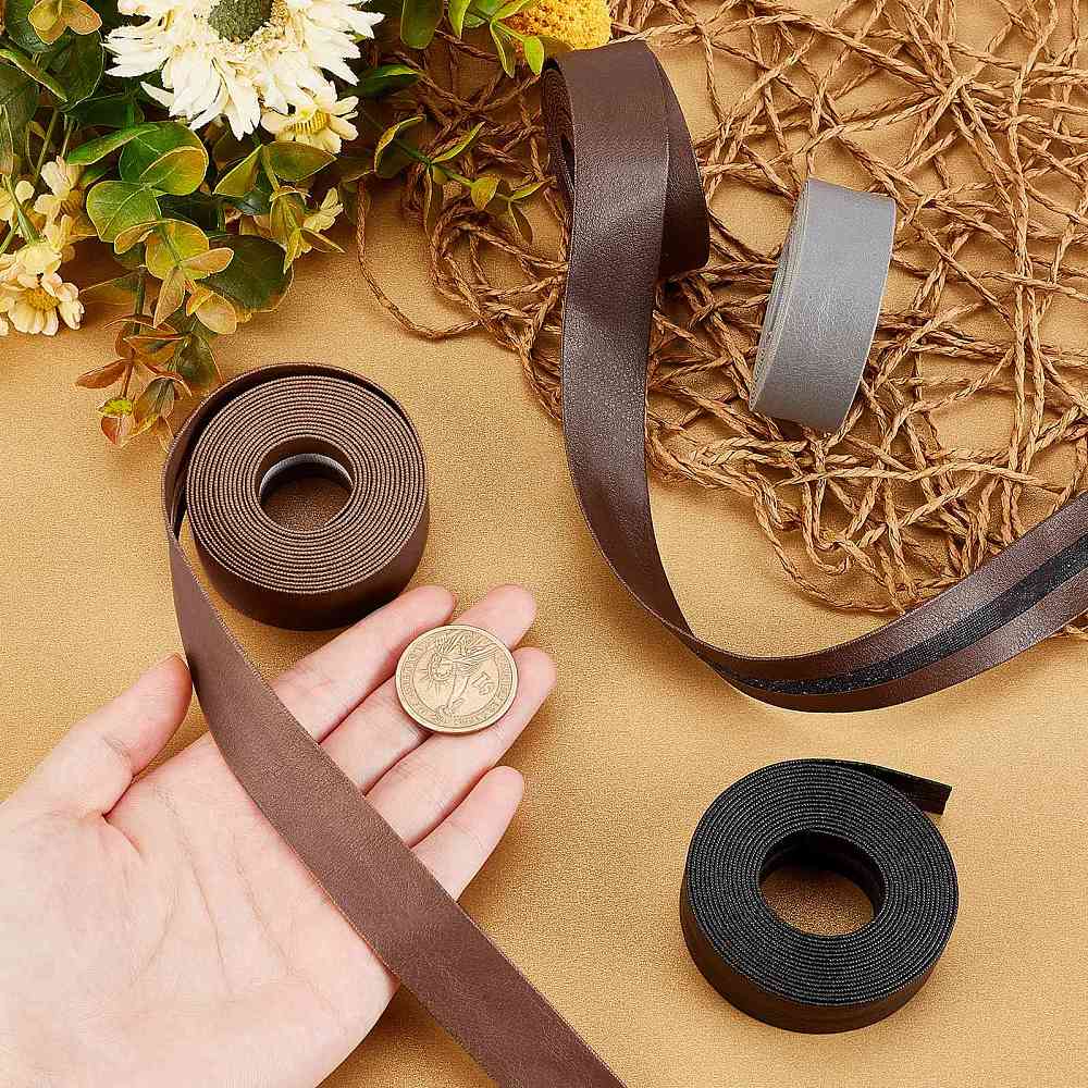 Pu Leather Ribbon Faux Leather Straps For Bags Jewelry Diy - Temu