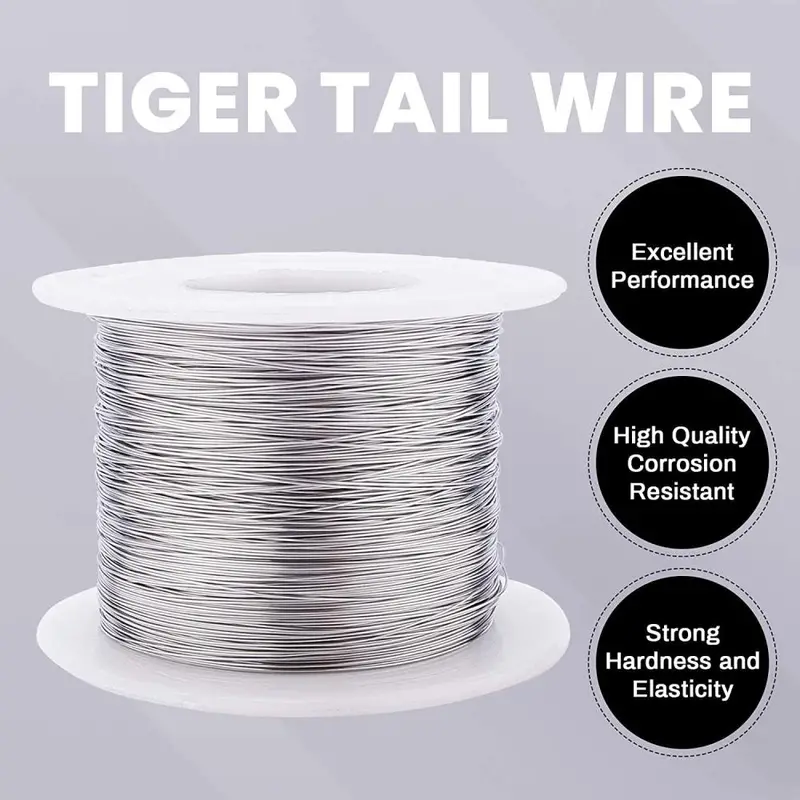 304 Stainless Steel Wire Single Strand Tiger Tail Beading - Temu